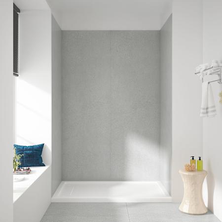 Ove Decors Vetra OVE Arroyo Alcove Shower Walls 60 in. x 36 in. x 84 in. in Limestone Limestone