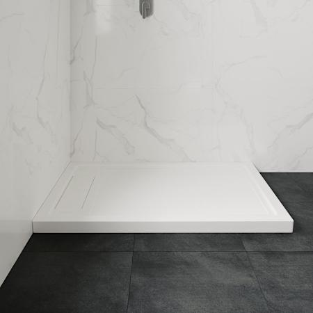 Ove Decors 54" x 32" Rectangular Shower Base with Single Threshold and Reversible Drain White