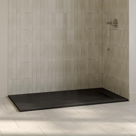 Ove Decors Lenora 35-15/16" x 60" Rectangular Shower Base with Single Threshold and Reversible Drain Black