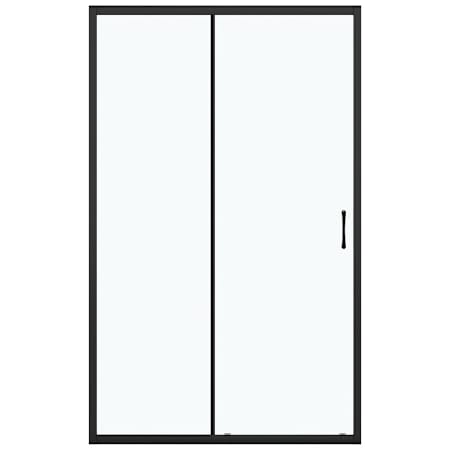 Ove Decors Breeze Sliding 72-13/16" High x 45-3/16" Wide Sliding Framed Shower Door with Clear Glass Black