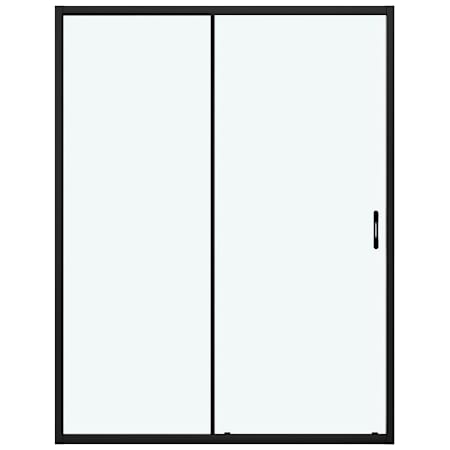 Ove Decors Breeze Sliding 72-13/16" High x 57-3/16" Wide Sliding Framed Shower Door with Clear Glass Black