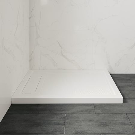 Ove Decors 48" x 36" Rectangular Shower Base with Single Threshold and Reversible Drain White