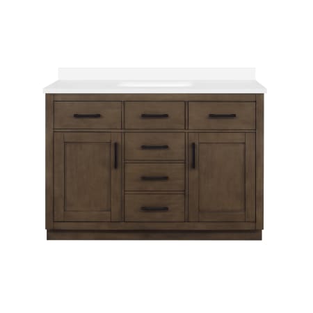 Ove Decors Bailey 48" Free Standing Single Basin Vanity Set with Cabinet and Quartz Vanity Top Almond Latte / Engineered Quartz