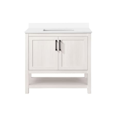 Ove Decors Vegas 36" Free Standing Single Basin Vanity Set with Cabinet and Cultured Marble Vanity Top Antique White