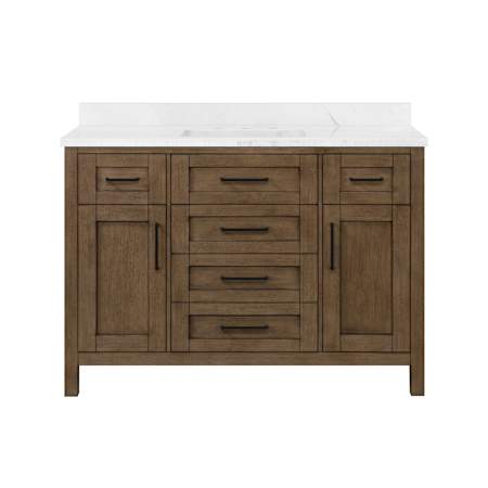 Ove Decors Tahoe 48" Free Standing Single Basin Vanity Set with Cabinet and Cultured Marble Vanity Top Almond Latte