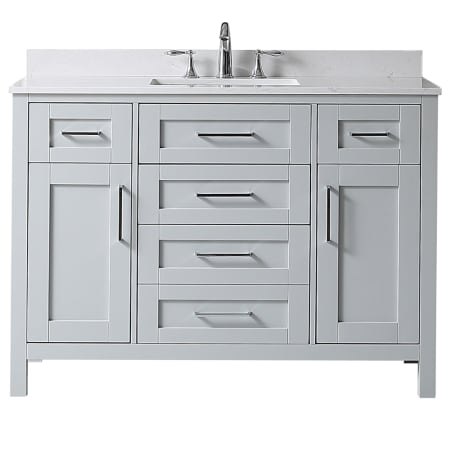 Ove Decors Tahoe 48" Free Standing Single Basin Vanity Set with Cabinet and Cultured Marble Vanity Top Dove Grey / Cultured Marble Top