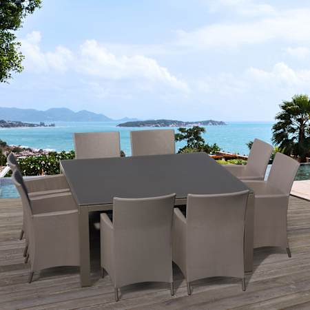 OVE Decors-CALAIS9S-Calais Square table with 8 chairs