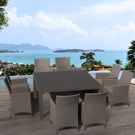 OVE Decors-CALAIS9S-Calais Square table with 8 chairs