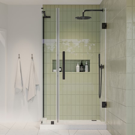 Ove Decors Endless 72" High x 37-13/16" Wide x 30-13/16" Deep Hinged Semi Frameless Shower Enclosure with Clear Glass Oil Rubbed Bronze