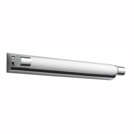 Oxygen Lighting Skyline 24" Wide ADA 1 Light Reversible Mount Fluorescent Bath Bar with Acrylic Cylinder Shade Polished Chrome