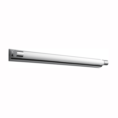 Oxygen Lighting Skyline 36" Wide ADA 1 Light Reversible Mount Fluorescent Bath Bar with Acrylic Cylinder Shade Polished Chrome