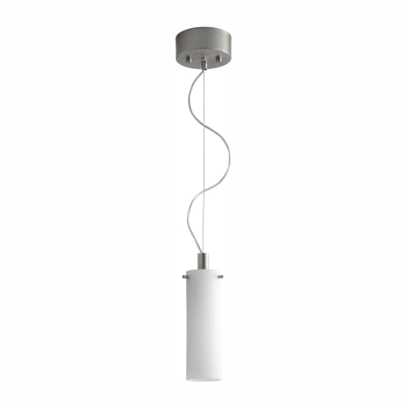 Oxygen Lighting Lotus 3" Wide 1 Light Mini Fluorescent Pendant with Glass Cylinder Shade Satin Nickel