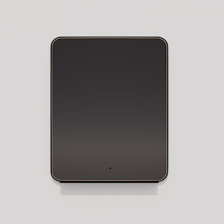 Oxygen Lighting Avior 24" W x 36" H Modern Rectangular Aluminum Framed Bathroom Wall Mirror with LED Lighting Black