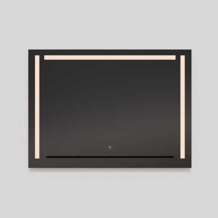 Oxygen Lighting Skylight 36" W x 24" H Modern Rectangular Frameless Bathroom Wall Mirror Black
