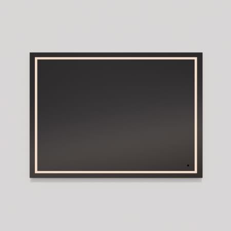 Oxygen Lighting Track 18" W x 24" H Modern Rectangular Frameless Bathroom Wall Mirror with LED Lighting Black