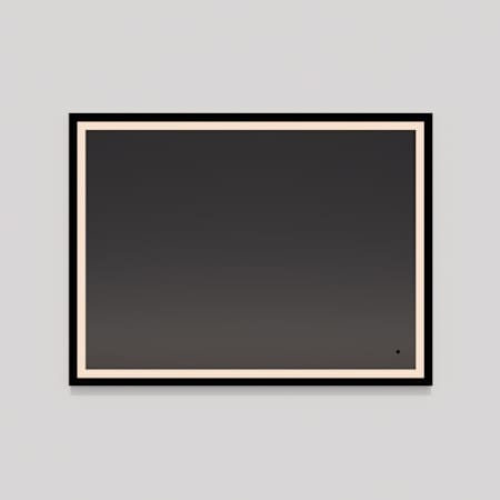 Oxygen Lighting Dusk 48" W x 36" H Modern Rectangular Aluminum Framed Bathroom Wall Mirror with LED Lighting Black