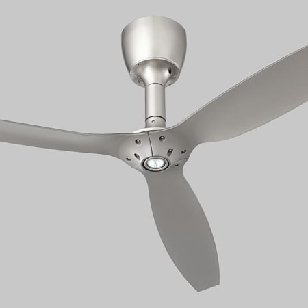 Oxygen Lighting Alpha 3 Blade Indoor DC Motor Ceiling Fan - Wall Control and Light Kit Included - Custom Blade Options Satin Nickel