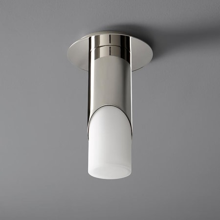 Oxygen Lighting Ellipse Single Light 6" Wide Integrated LED Flush Mount Ceiling Fixture with 2-3/4" Diameter Diffuser Polished Chrome