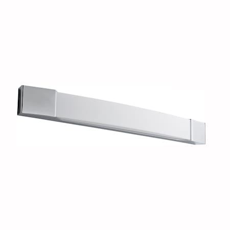 Oxygen Lighting Apollo 28" Wide ADA 2 Light Reversible Mount Single LED Bath Bar with Acrylic Shade Polished Chrome