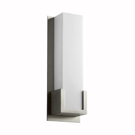 Oxygen Lighting Orion 14" Tall 1 Light ADA LED Wall Sconce with White Acrylic Shade Satin Nickel