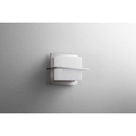 Oxygen Lighting Single Light 5-3/4" Wide Integrated LED Bathroom Sconce - ADA Compliant Satin Nickel