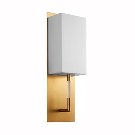 Oxygen Lighting Epoch 16" Tall ADA Single Light LED Bathroom Sconce with White Acrylic Shade Aged Brass / Matte White