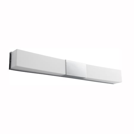 Oxygen Lighting Crescent 31" Wide ADA 2 Light Reversible Mount Single LED Bath Bar with Acrylic Shade Polished Chrome