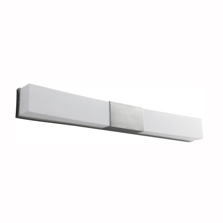 Oxygen Lighting Crescent 31" Wide ADA 2 Light Reversible Mount Single LED Bath Bar with Acrylic Shade Satin Nickel