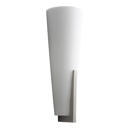 Oxygen Lighting Songbird 17" Tall 1 Light ADA LED Wall Sconce with Acrylic Conical Shade Satin Nickel / Opal Glass