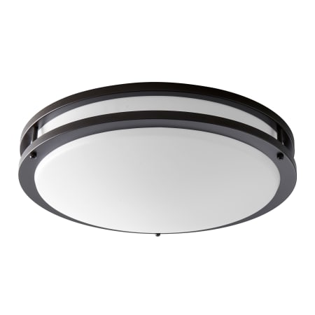 Oxygen Lighting Oracle 18" Wide Convertible Single Light Flush Mount LED Ceiling Fixture / Wall Sconce with White Acrylic Shade Oiled Bronze