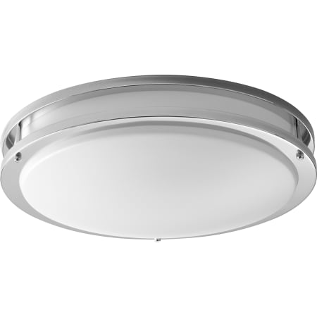 Oxygen Lighting Oracle 18" Wide Convertible 2 Light Single Flush Mount LED Ceiling Fixture / Wall Sconce with White Acrylic Shade Polished Chrome