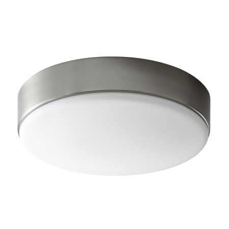 Oxygen Lighting Journey 14" Wide 2 Light Single Flush Mount LED Ceiling Fixture with Glass Shade Satin Nickel