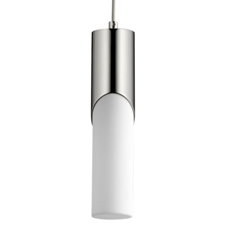 Oxygen Lighting Ellipse 13" Tall LED Single Pendant with Acrylic Shade Polished Nickel