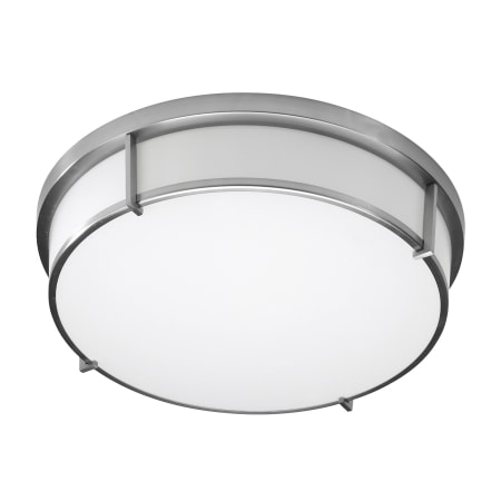 Oxygen Lighting iO 17" Wide 2 Light Single Flush Mount LED Ceiling Fixture with Acrylic Shade Satin Nickel