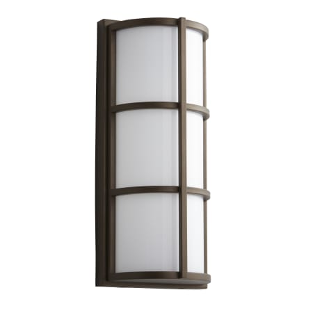 Oxygen Lighting Leda 17" Tall 1 Light Outdoor LED Wall Sconce with Acrylic Half Cylinder Shade Oiled Bronze / White