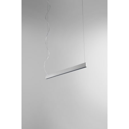 Oxygen Lighting Zepp Single Light 38" Wide LED Linear Chandelier Satin Nickel