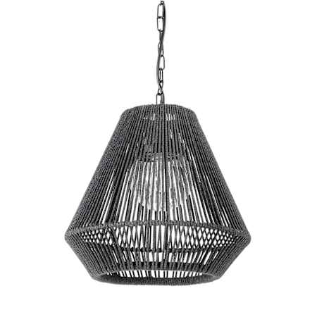 Palecek Tanner 18" Wide Outdoor Pendant Black