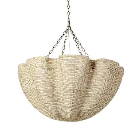 Palecek Isla 3 Light 37" Wide Chandelier Antique Gold
