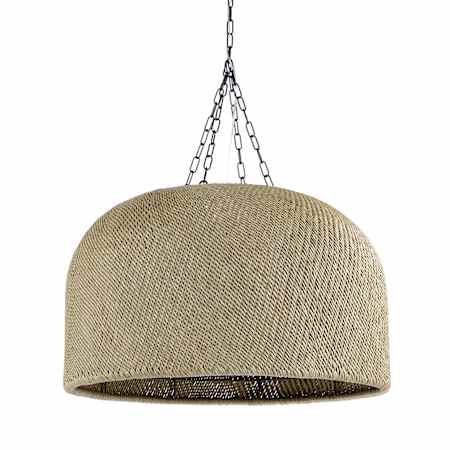 Palecek Augustine 3 Light 37" Wide Outdoor Chandelier Black