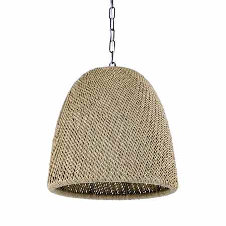 Palecek Augustine 19" Wide Outdoor Pendant Black