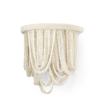 Palecek Selita 14" Tall Wall Sconce Off White