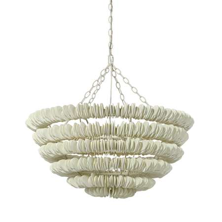 Palecek Hannah 3 Light 31" Wide Chandelier Off White
