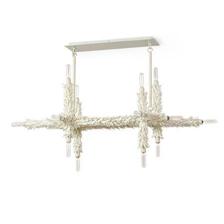 Palecek Larkspur 16 Light 51" Wide Linear Chandelier Cream