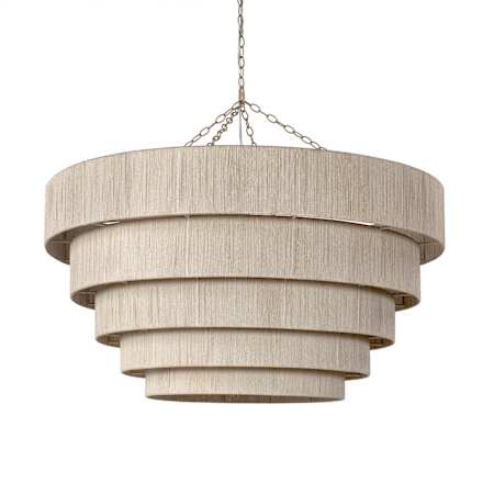 Palecek Everly 6 Light 49" Wide Chandelier Taupe