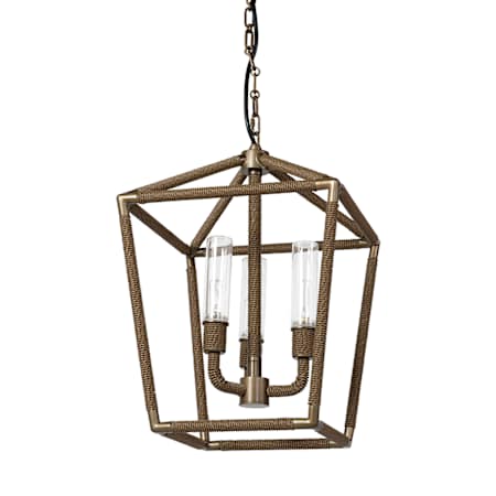 Palecek Hollister 3 Light 15" Wide Lantern Outdoor Chandelier Bronze