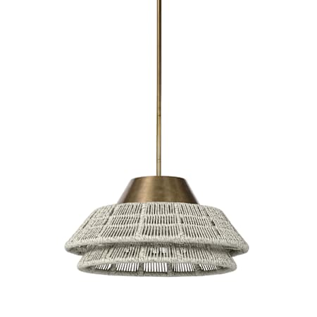 Palecek Pescadero 2 Light 24" Wide Outdoor Pendant Antique Brass