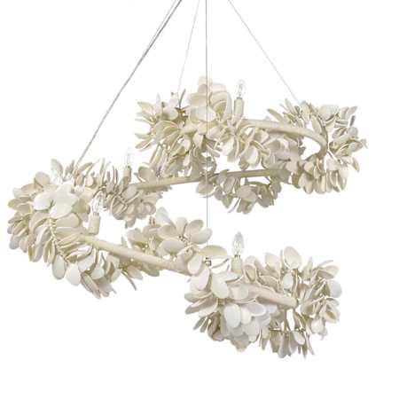 Palecek Roma 6 Light 54" Wide Chandelier Off White
