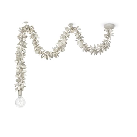 Palecek Coco 112" Wide Linear Pendant Cream Abaca