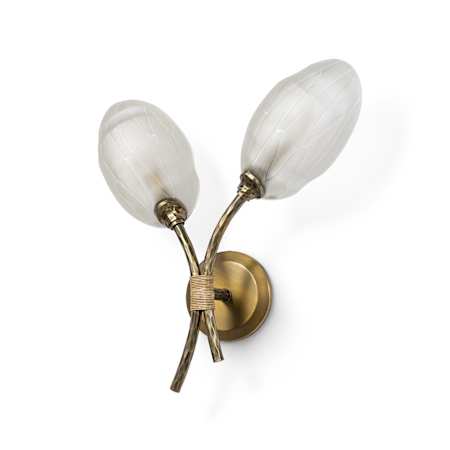 Palecek Terrence 2 Light 13" Tall Wall Sconce Brass