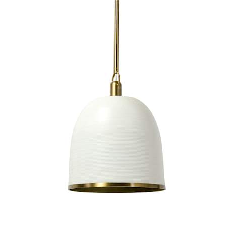 Palecek Rivoli 12" Wide Pendant Antique Brass